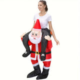 Darrahopens Occasions > Christmas > Christmas Decorations Riding Santa Inflatable Christmas Costume