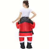 Darrahopens Occasions > Christmas > Christmas Decorations Riding Santa Inflatable Christmas Costume