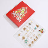 Darrahopens Occasions > Christmas > Christmas Decorations Santa Claus Edition Christmas Jewellery Advent Calendar 24 Day Countdown Blind Box Set Includes Earrings Rings Necklaces and Bracelets Festive Gift for Her