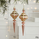 Darrahopens Occasions > Christmas > Christmas Decorations Set of 10 Christmas Ornaments -Gold & Rose Gold Holiday Tree Decorations