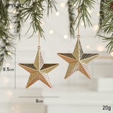 Darrahopens Occasions > Christmas > Christmas Decorations Set of 10 Christmas Ornaments -Gold & Rose Gold Holiday Tree Decorations