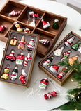 Darrahopens Occasions > Christmas > Christmas Decorations Style A Colorful Charming Miniature Glass Christmas Ornament Set - 9pc Classic Holiday Figures