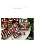 Darrahopens Occasions > Christmas > Christmas Decorations Style A Colorful Charming Miniature Glass Christmas Ornament Set - 9pc Classic Holiday Figures