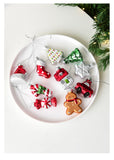 Darrahopens Occasions > Christmas > Christmas Decorations Style A Colorful Charming Miniature Glass Christmas Ornament Set - 9pc Classic Holiday Figures
