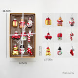 Darrahopens Occasions > Christmas > Christmas Decorations Style B Colorful Whimsical Miniature Glass Christmas Ornament Set - 9pc Retro Holiday Collection