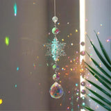 Darrahopens Occasions > Christmas > Christmas Decorations Sun Catcher Indoor Window Snowflakes Hanging Crystal Sun Catcher Prism Ball Rainbow Sun Catcher Snow