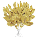 Darrahopens Occasions > Christmas > Christmas Decorations Trendbay 10Pcs Gold Glitter Christmas Leaves – 34 cm Artificial Branch Picks In Australia - Darrahopens
