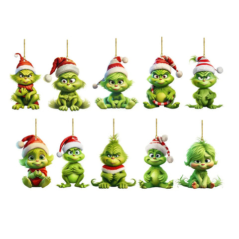 Darrahopens Occasions > Christmas > Christmas Decorations Trendbay 10pcs Whimsical Green Christmas Tree Ornaments In Australia - Darrahopens