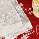 Darrahopens Occasions > Christmas > Christmas Decorations Window Screen - Ice Flower Christmas Tree Window Screen - Wire Mesh - European and American - Christmas - Curtain - Net Curtain 2-piece set (150*100cm)