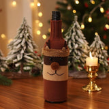 Darrahopens Occasions > Christmas > Christmas Decorations Wine Bottle Decorations - 3 Pieces - Wine Bottle Sleeves - Wine Bottle Bags - Christmas Decorations - Cartoon Knitted Old Man and Snowman Wine Bottle Sleeves - Festive Restaurant Decorations