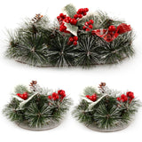 Darrahopens Occasions > Christmas Christmas Floral Table Arrangements Red Berries Pine Cones Flowers Decorations, Small (Set of 2)