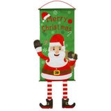 Darrahopens Occasions > Christmas Christmas Hanging Banner Flag Door Window Décor Santa Reindeer Snowman Ornaments, Santa