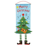 Darrahopens Occasions > Christmas Christmas Hanging Banner Flag Door Window Décor Santa Reindeer Snowman Ornaments, Tree