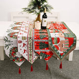Darrahopens Occasions > Christmas Christmas Table Runner thickened knitted Dining Tablecloth Xmas Party Decor(Garland)