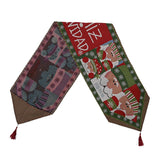 Darrahopens Occasions > Christmas Christmas Table Runner thickened knitted Dining Tablecloth Xmas Party Decor(Tree)
