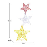 Darrahopens Occasions > Christmas > Christmas Trees Christabelle 120cm Triple Star Christmas Display with Lights