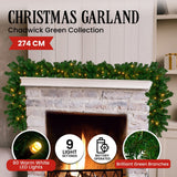 Darrahopens Occasions > Christmas > Christmas Trees Christabelle 274cm Chadwick Green Pre-Lit Christmas Garland