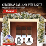 Darrahopens Occasions > Christmas > Christmas Trees Christabelle 274cm Majestic Snow Prelit Christmas Garland