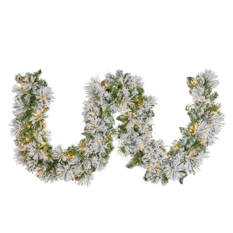 Darrahopens Occasions > Christmas > Christmas Trees Christabelle 274cm Majestic Snow Prelit Christmas Garland