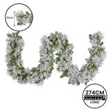Darrahopens Occasions > Christmas > Christmas Trees Christabelle 274cm Majestic Snow Prelit Christmas Garland