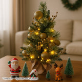 Darrahopens Occasions > Christmas > Christmas Trees Christabelle 61cm Battery-operated Christmas Tree Warm Lights Led Table Top Gold