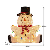 Darrahopens Occasions > Christmas > Christmas Trees Christabelle 82cm Sitting Snowman Christmas Display with Lights