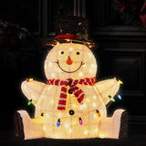 Darrahopens Occasions > Christmas > Christmas Trees Christabelle 82cm Sitting Snowman Christmas Display with Lights