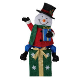 Darrahopens Occasions > Christmas > Christmas Trees Christabelle 85cm Christmas Snowman On Presents Display with Lights