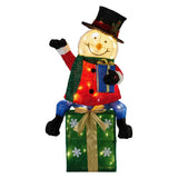 Darrahopens Occasions > Christmas > Christmas Trees Christabelle 85cm Christmas Snowman On Presents Display with Lights