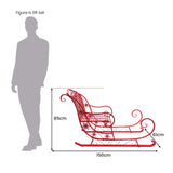 Darrahopens Occasions > Christmas > Christmas Trees Christabelle Christmas Sleigh With Red Finish - Metal 150cm