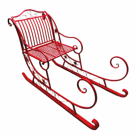 Darrahopens Occasions > Christmas > Christmas Trees Christabelle Christmas Sleigh With Red Finish - Metal 150cm