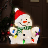 Darrahopens Occasions > Christmas > Christmas Trees Christabelle Sitting Christmas Snowman Display With Lights - 40cm