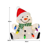 Darrahopens Occasions > Christmas > Christmas Trees Christabelle Sitting Christmas Snowman Display With Lights - 40cm