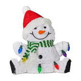 Darrahopens Occasions > Christmas > Christmas Trees Christabelle Sitting Christmas Snowman Display With Lights - 40cm