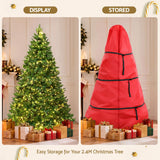 Darrahopens Occasions > Christmas > Christmas Trees Jingle Jollys 2.4m Pre-Lit Christmas Tree 1488 LED Green with Red Storage Bag In Australia - Darrahopens