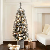 Darrahopens Occasions > Christmas > Christmas Trees Jingle Jollys Christmas Tree 1.2M Potted Snowy Xmas Tree