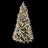 Darrahopens Occasions > Christmas > Christmas Trees Jingle Jollys Christmas Tree 2.1m Snow Flocked LED Xmas Decoration 8 Light Modes