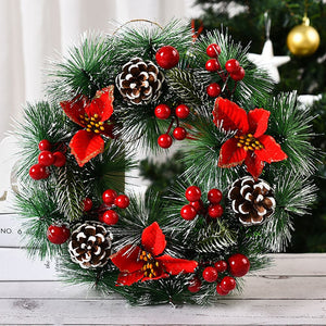 Darrahopens Occasions > Christmas Christmas Wreath Door Garland Decoration Front Door Hanging Flowers Tree D��cor(H1-2)
