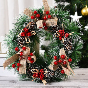 Darrahopens Occasions > Christmas Christmas Wreath Door Garland Decoration Front Door Hanging Flowers Tree D��cor(H1-3)