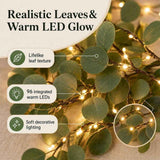 Darrahopens Occasions > Christmas > Christmas Wreaths & Garlands 2Pcs  Faux Vine Lights Artificial Greenery Garlands, Vines with Fairy Lights for Fireplace, Table, Wedding, Home Décor In Australia - Darrahopens