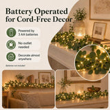 Darrahopens Occasions > Christmas > Christmas Wreaths & Garlands 2Pcs  Faux Vine Lights Artificial Greenery Garlands, Vines with Fairy Lights for Fireplace, Table, Wedding, Home Décor In Australia - Darrahopens