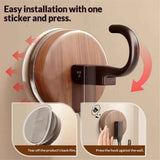 Darrahopens Occasions > Christmas > Christmas Wreaths & Garlands 4 pack Wreath Hanger for Front Door, Upgraded Suction Cup Hook for Window Glass/Shower Mirror/Over Door (Walnut)
