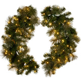 Darrahopens Occasions > Christmas > Christmas Wreaths & Garlands Christabelle 1.22m Split 2pc Christmas Wreath with LED Lights Pine Dual Front Doors Decoration Ornament In Australia - Darrahopens