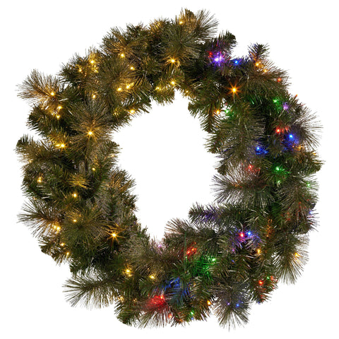 Darrahopens Occasions > Christmas > Christmas Wreaths & Garlands Christabelle 1.22m Split 2pc Christmas Wreath with LED Lights Pine Dual Front Doors Decoration Ornament In Australia - Darrahopens