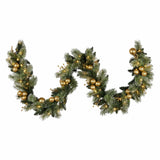 Darrahopens Occasions > Christmas > Christmas Wreaths & Garlands Christabelle 274cm Pre-lit Christmas Garland Gold Baubles Aa Battery Led Lights