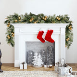 Darrahopens Occasions > Christmas > Christmas Wreaths & Garlands Christabelle 274cm Pre-lit Christmas Garland Gold Baubles Aa Battery Led Lights
