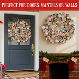 Darrahopens Occasions > Christmas > Christmas Wreaths & Garlands Christabelle 71cm Christmas Wreath Lush Green Holiday Door Wreath w/Jewelled Baubles, Foliage, Flowers, Ribbon & Berries