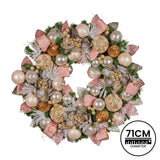 Darrahopens Occasions > Christmas > Christmas Wreaths & Garlands Christabelle 71cm Christmas Wreath Lush Green Holiday Door Wreath w/Jewelled Baubles, Foliage, Flowers, Ribbon & Berries