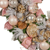Darrahopens Occasions > Christmas > Christmas Wreaths & Garlands Christabelle 71cm Christmas Wreath Lush Green Holiday Door Wreath w/Jewelled Baubles, Foliage, Flowers, Ribbon & Berries