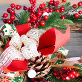 Darrahopens Occasions > Christmas > Christmas Wreaths & Garlands Christmas Wreath with Pine Cones, Red Berries, and Festive Bow - 40cm Holiday Door Decor